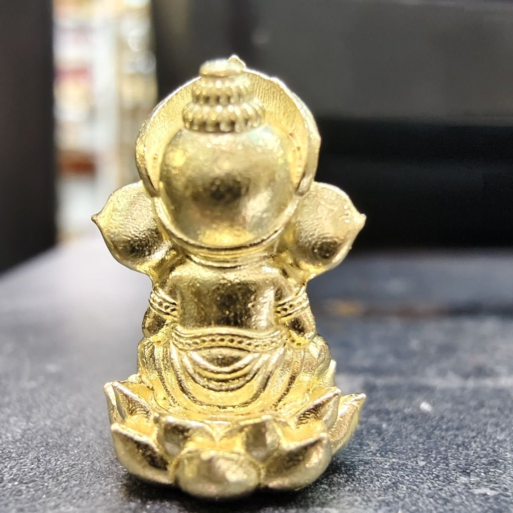 พระพิฆเนศจิ๋ว_ประทานพรประทับดอกบัวสูง 1.9cm._ขอได้ทุกเรื่อง ราคา ถูกที่สุด ดีลบีเคเค แกลเลอรีภาพที่ 2
