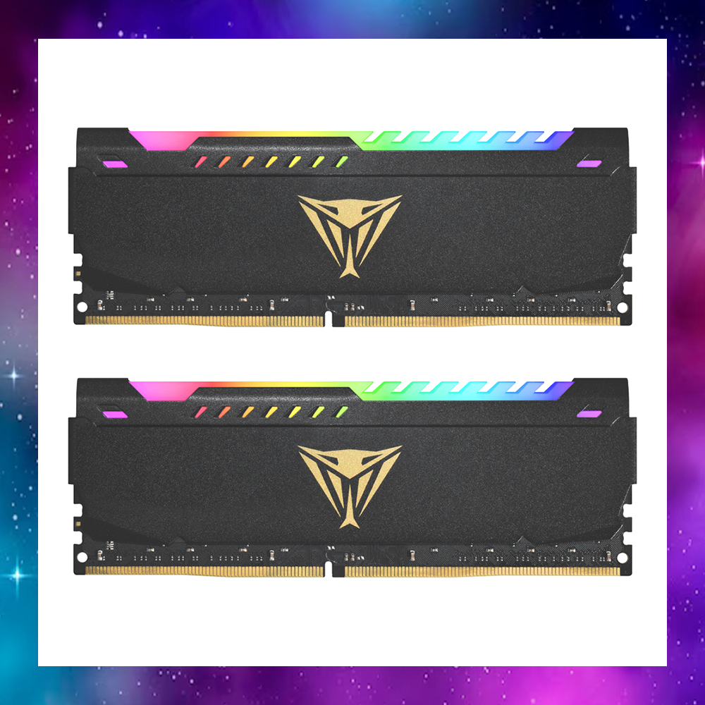 16GB (8GBx2) DDR4 3200MHz RAM (หน่วยความจำ) PATRIOT VIPER STEEL RGB DDR4 (PVSR416G320C8K) ใช้งานปกคิ