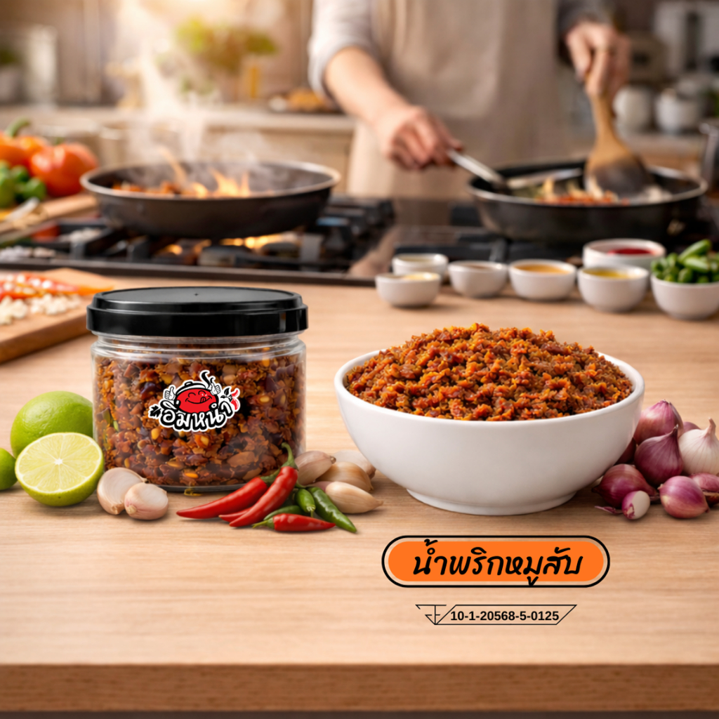 น้ำพริกผัดหมูสับ ไม่ใส่วัตถุกันเสีย by อิ่มหนำ น้ำพริก น้ำพริกหมูสับ