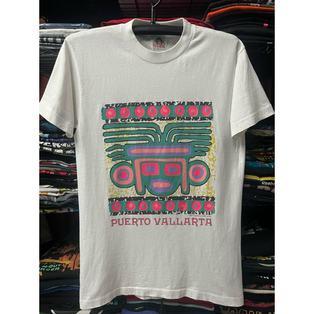 เสื้อยืดวินเทจ Puerto Vallarta 1991 ตะเข็บเดี่ยว