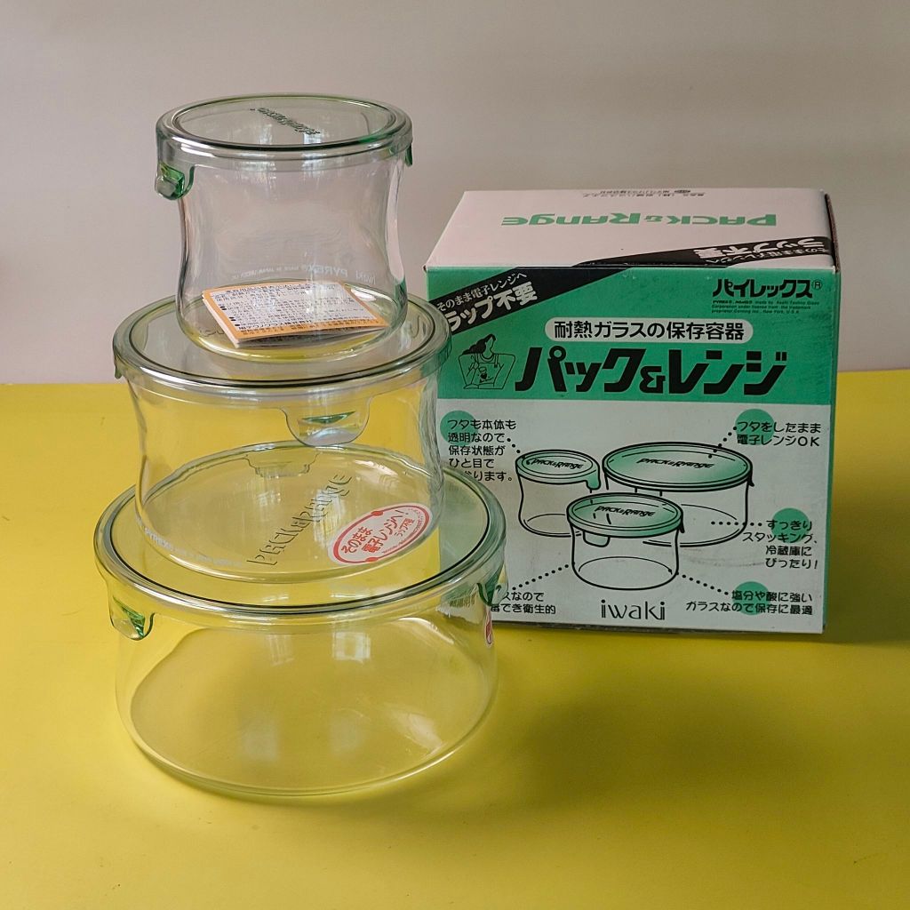 กล่องแก้วทนความร้อน ใส่อาหาร แบรนด์ iwaki pyrex