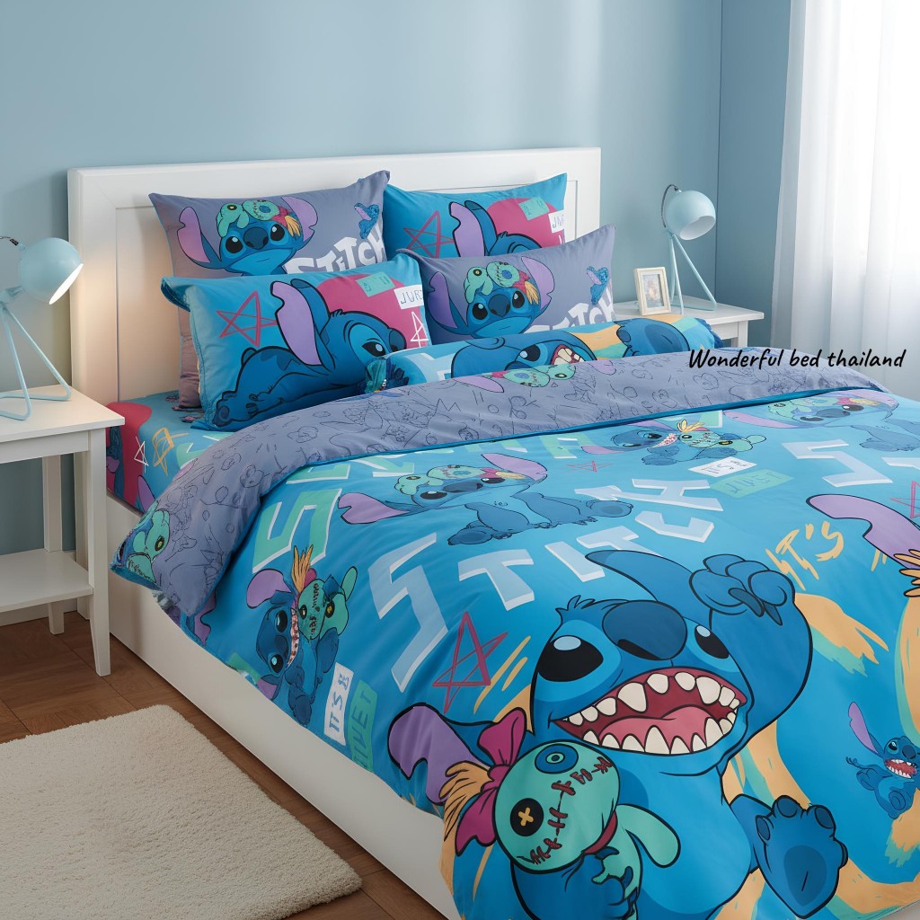 TOTO  ST82 ลายสตีช Stitch  ชุดเครื่องนอน   ยี่ห้อโตโตแท้100%