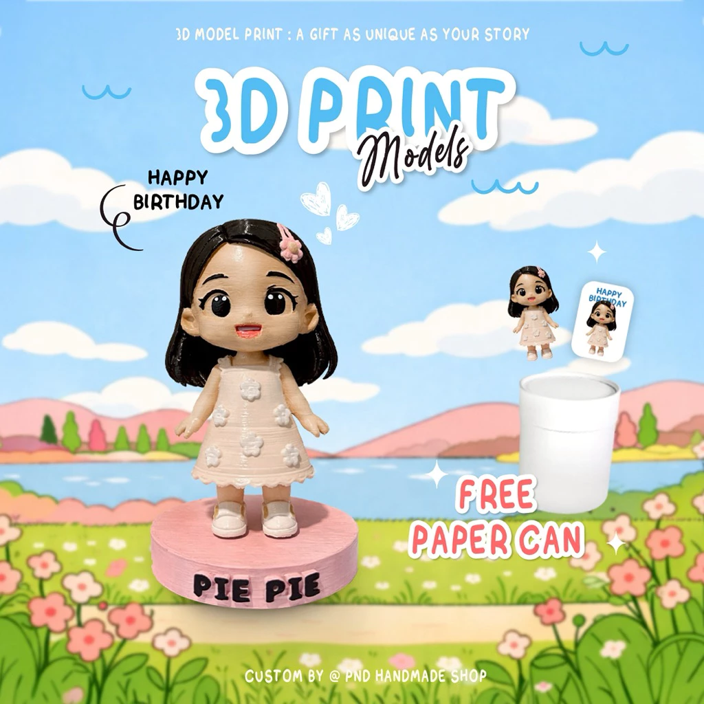โมเดล 3 มิติ สั่งทำรูปคน สัตว์เลี้ยง (3D Print) ของขวัญวันเกิด รับปริญญา วันครบรอบ ฟรี! กล่องของขวัญ (Paper Can) thumbnail 5