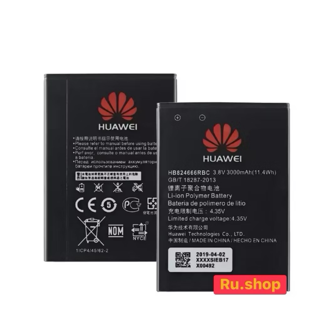 แบตเตอรี่ แท้ Pocket WiFi Huawei E5577 E5577s E5787s HB824666RBC 3000mAh ส่งจาก กทม