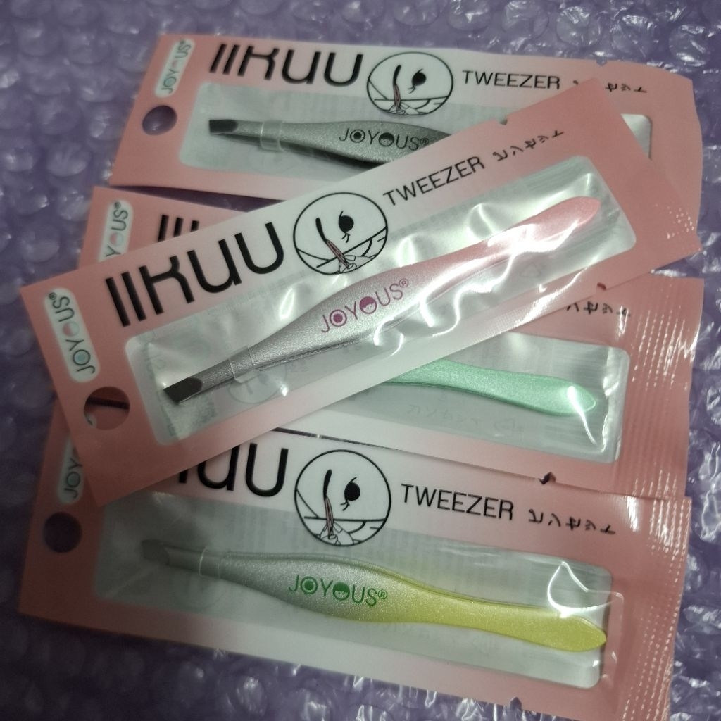 แหนบ Tweezers joyous จอยลัส แบรนด์ คม ทน ใช้ถอนหงอก ถอนขนรักแร้