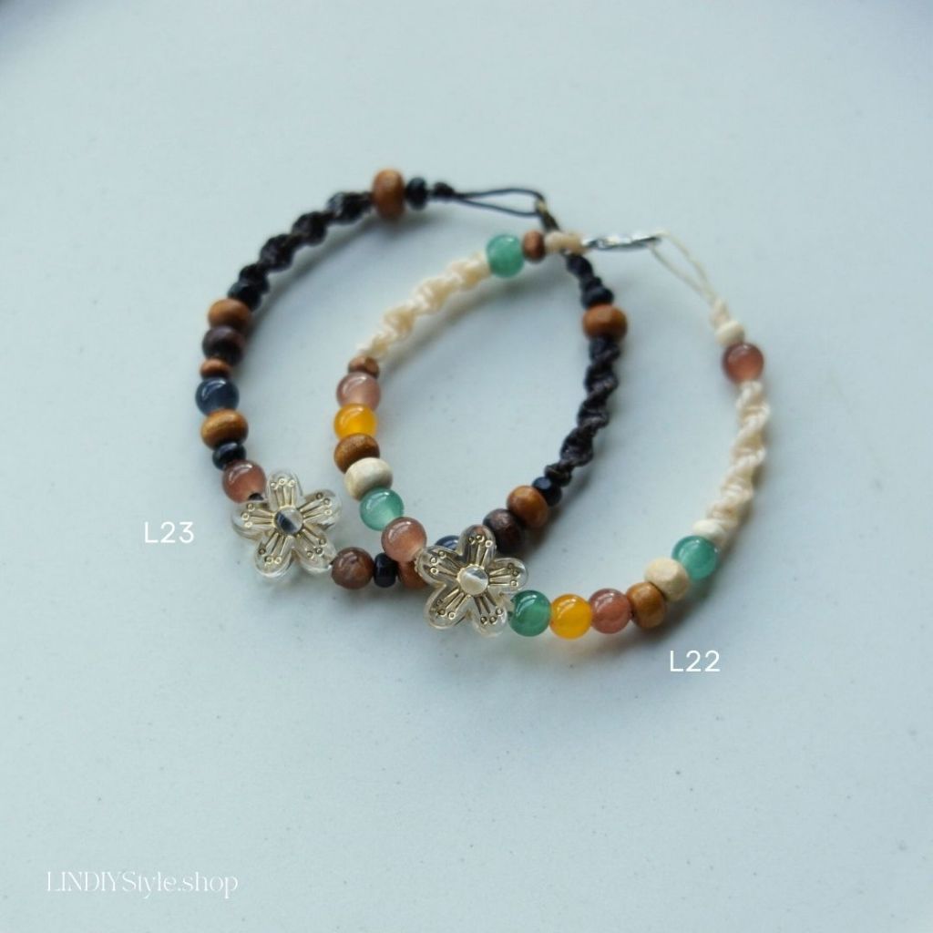 กำไลข้อมือ (ปรับได้) กำไลเชือกเทียน สินค้ามือ 1 งาน DIY ที่ไม่เหมือนใคร