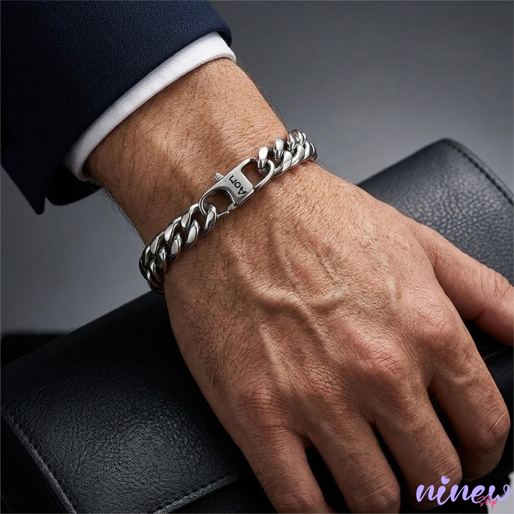 สร้อยข้อมือสแตนเลสแท้ไม่ลอกไม่ดำ สลักชื่อฟรี ของขวัญเซอร์ไพรส์แฟน ของขวัญวันวาเลนไทน์ มีหลายขนาดให้เลือก