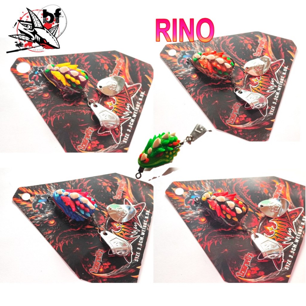 กบยางพลลัวร์ ไรโน Rino ขนาด 3.3 cm. 6.5 g.