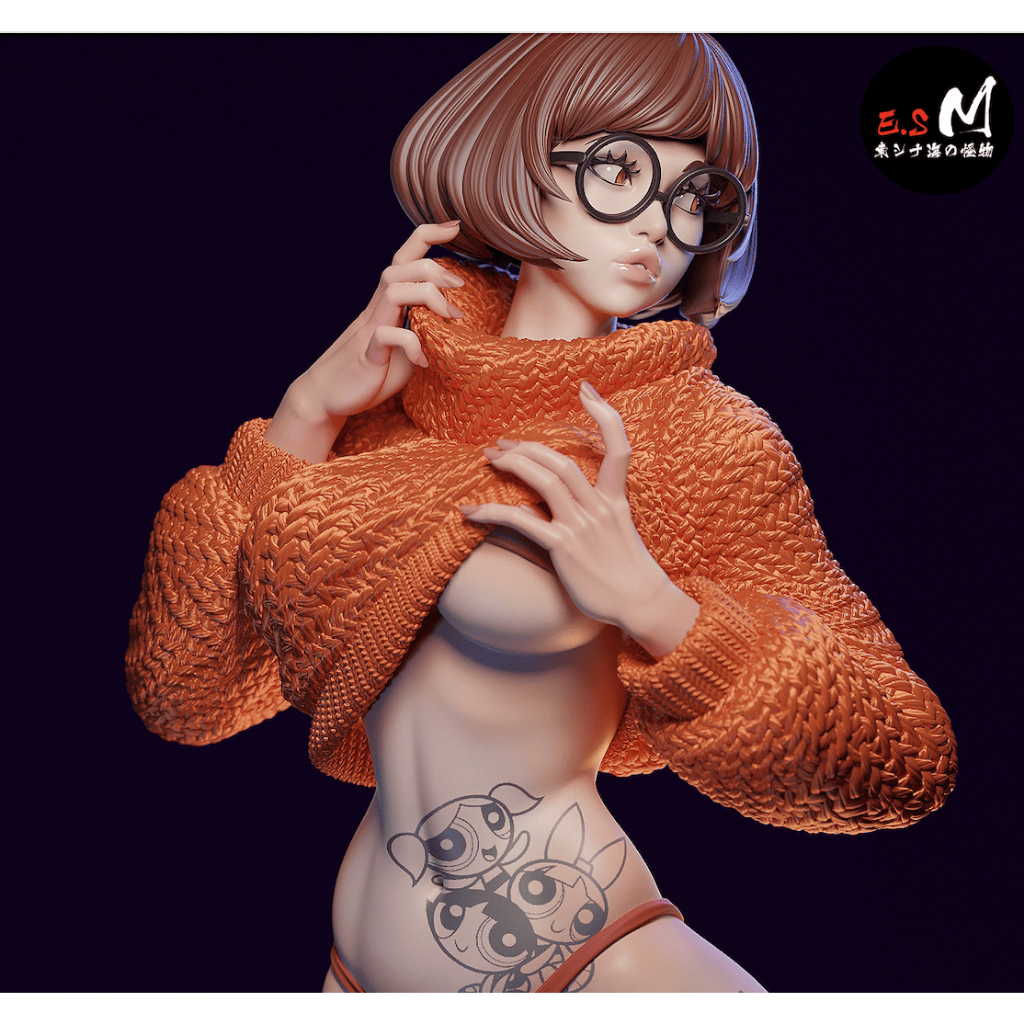 Velma - Scooby Doo โมเดลการ์ตูน ฟิกเกอร์ Resin 3D Printing Model ขนาด 1/8–1/6 [โมเดลเรซิ่นไม่ทำสี]