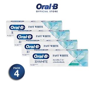 [แพ็คสุดคุ้ม] Oral-B ออรัล-บี ยาสีฟัน ทรีดีไวท์ สูตรลมหายใจหอมสดชื่น ขนาด 90 กรัม Oral-B 3D White Luxe Toothpaste 90g