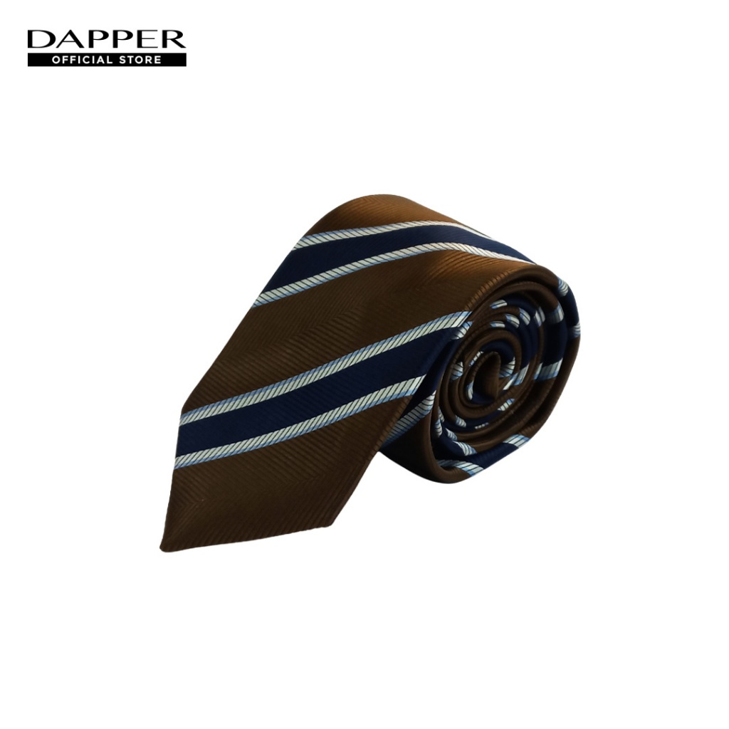 DAPPER เนคไท 7.5 cm Heritage Stripe Tie สีน้ำตาล (TI/BR/840RJ)