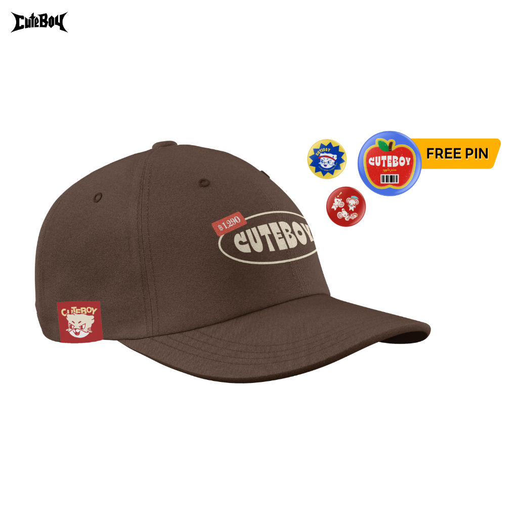 CuteBoy | CB Market Cap [Brown] หมวก
