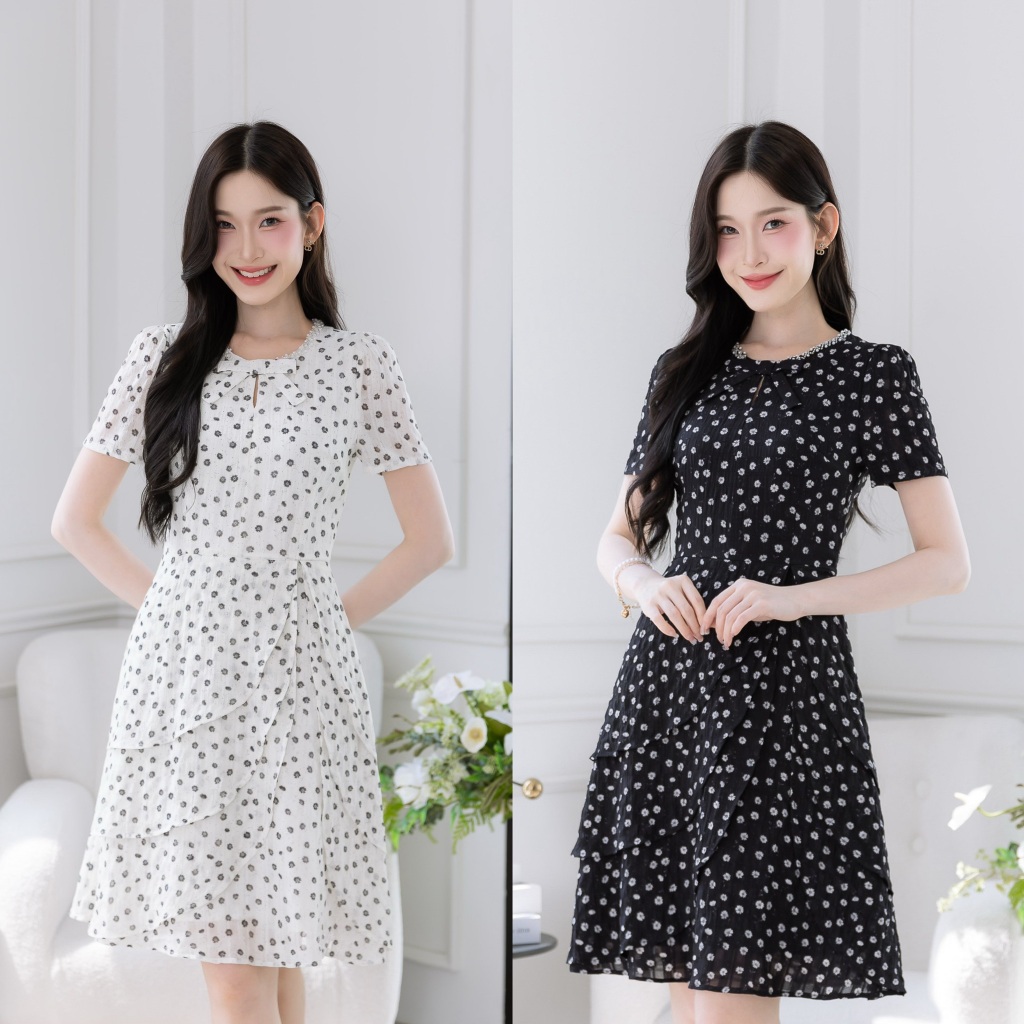 512-01-02คอมุกเดซี่ครีมและดำ