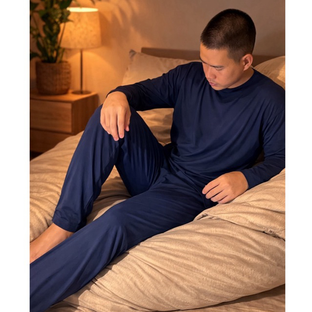 ชุดนอนชาย/หญิง Unisex ผ้าModal Cotton สวมใส่ที่เย็นสบาย Mw053