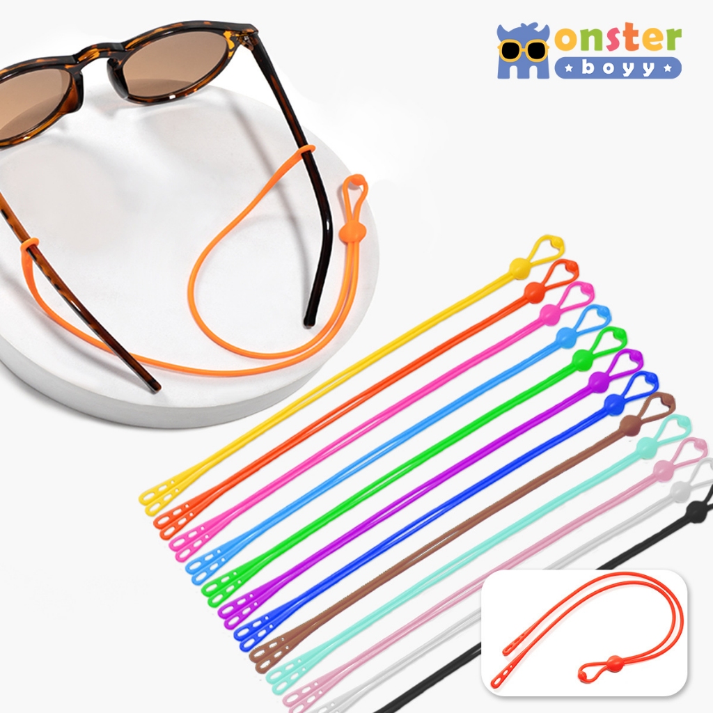 สายคล้องแว่นตาซิลิโคน สำหรับแว่นตาเด็กทุกรุ่น สีสันสดใส ปรับขนาดได้