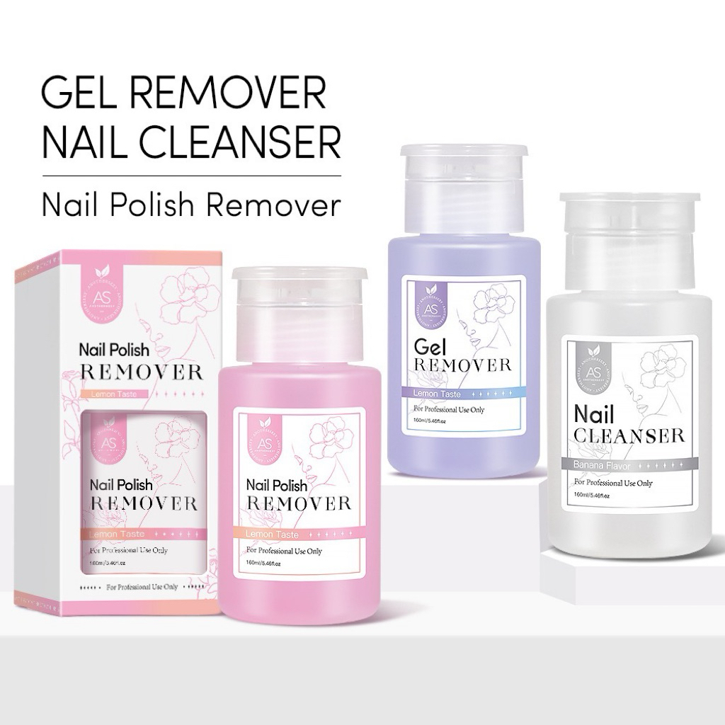 AS Nail Cleanser / Gel Remover / Nail Polish Remover ครบจบในเซ็ตเดียว ล้างสะอาด ไม่ทิ้งคราบ เล็บใสเหมือนใหม่!