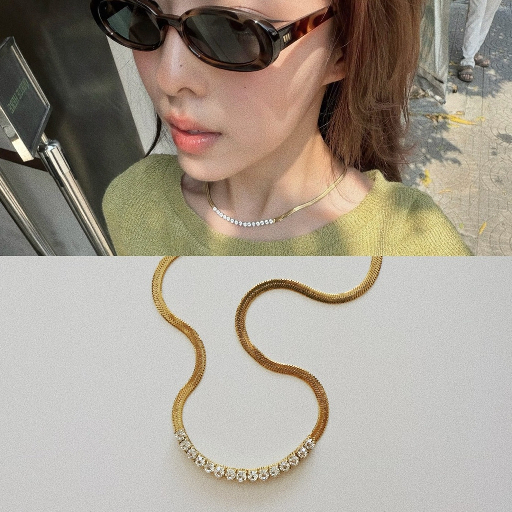 gigaglam oroline necklace | สร้อยคอ ไม่ลอก ไม่ดำ