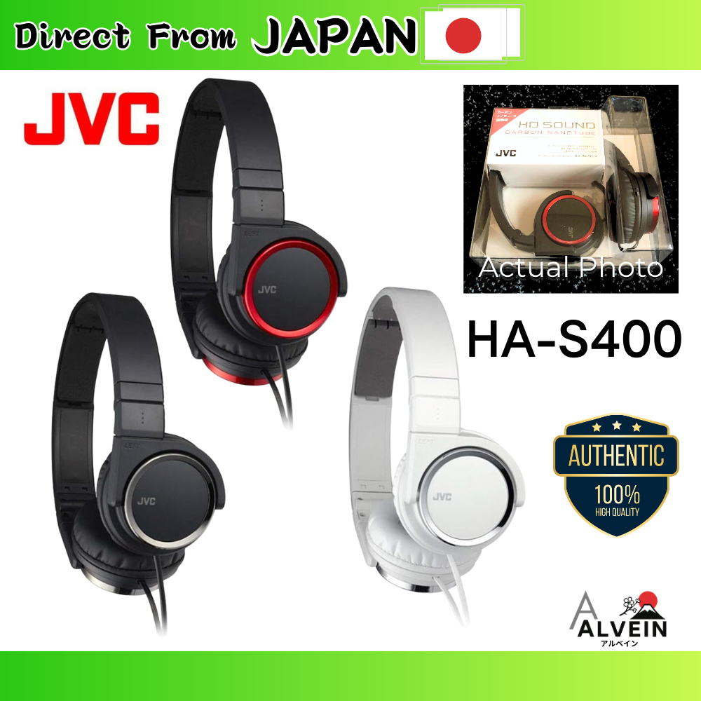 【Direct From Japan】JVC HA-S400 Foldable Closed-Back Headphones - Available in Multiple Colors