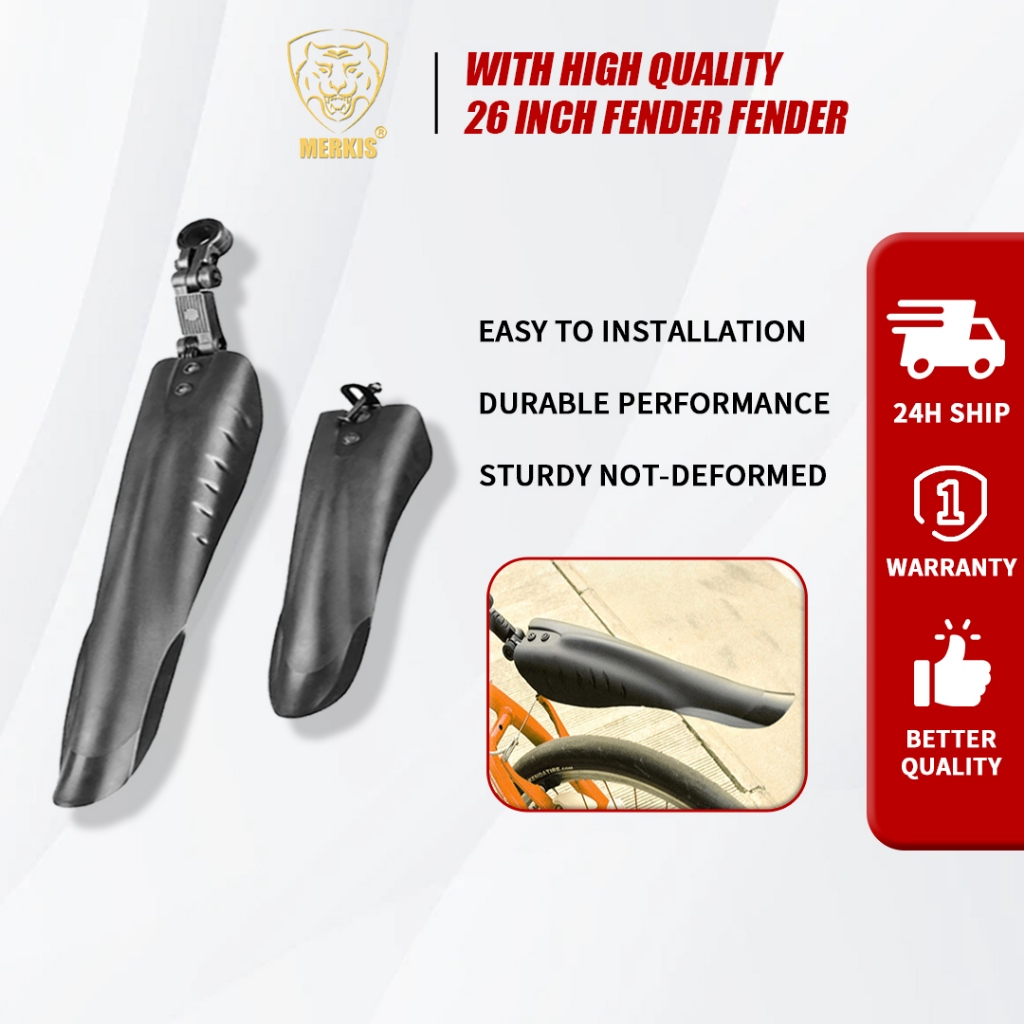 จักรยานบังโคลน 26" MERKIS Fender MTB 26 นิ้ว คุณภาพสูง ติดตั้งง่าย Durable Performance ส่งด่วน COD