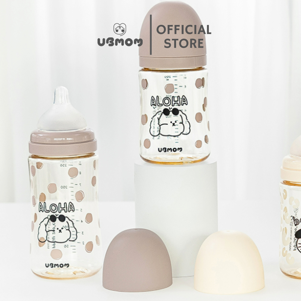 ใหม่! Aloha ขวดนมPPSU พร้อมจุกนม UBMOM LIMITED EDITION PPSU BABY BOTTLE WITH NIPPLE (200ml/280ml)
