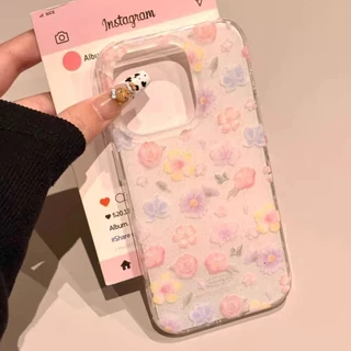 POPPA🔥 เคสไอโฟน17สำหรับ iPhone 15 13 11 air 17 16 14 12 Pro Max 15Plus 16Plus 14Plusประกายดาวดอกไม้กำไลข้อมือใหม่ ปก อ่