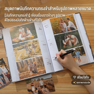 【จัดส่งใน 24 ชั่วโมง】อัลบั้มรูป 4R 300 รูป เขียนข้อความได้ แ…
