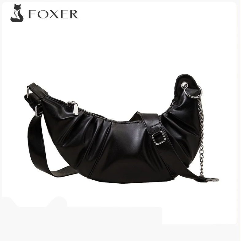 FOXER حقيبة كتف نسائية بسيطة كبيرة