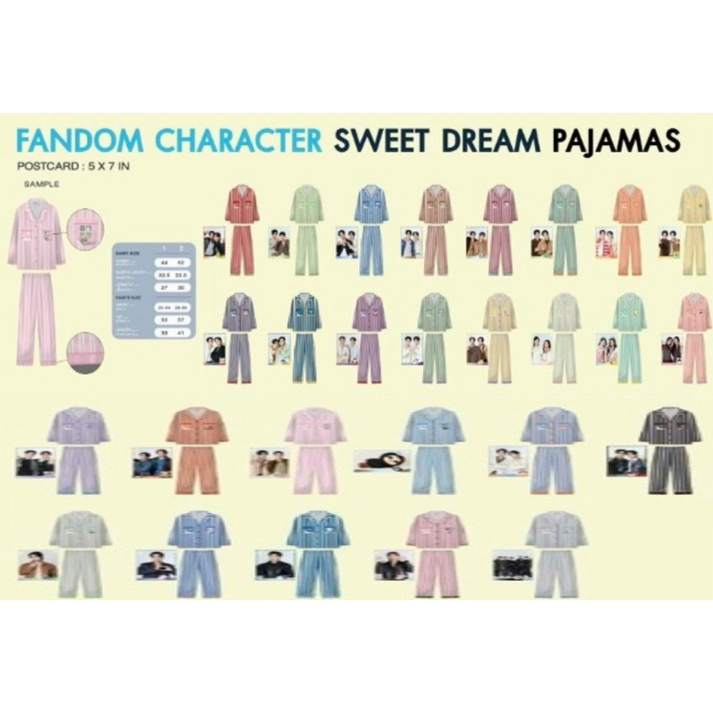 ชุดนอน sweet dream pajamas GMMTV PERMPOON POLCASAN Wesley Jummo AVOCEAN Any Lykyou Nongnooong Domiia
