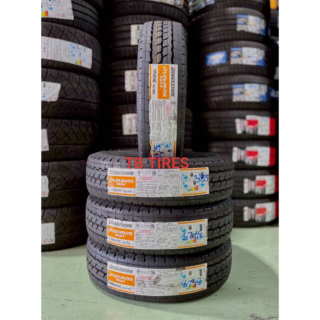 ยางรถยนต์ 195R14C DURAVIS R624 106/104S // BRIDGESTONE (ยางใหม่ปี 2025)
