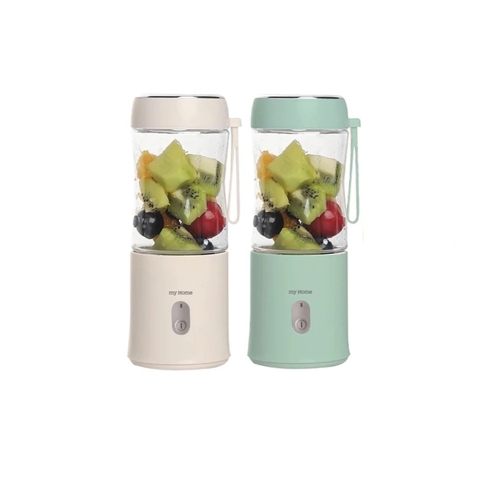 MY HOME เครื่องปั่นพกพา รุ่น BL-329 ขนาด 380 มล. มี2สี สีเขียวและสีเบจ รับประกัน 2 ปี