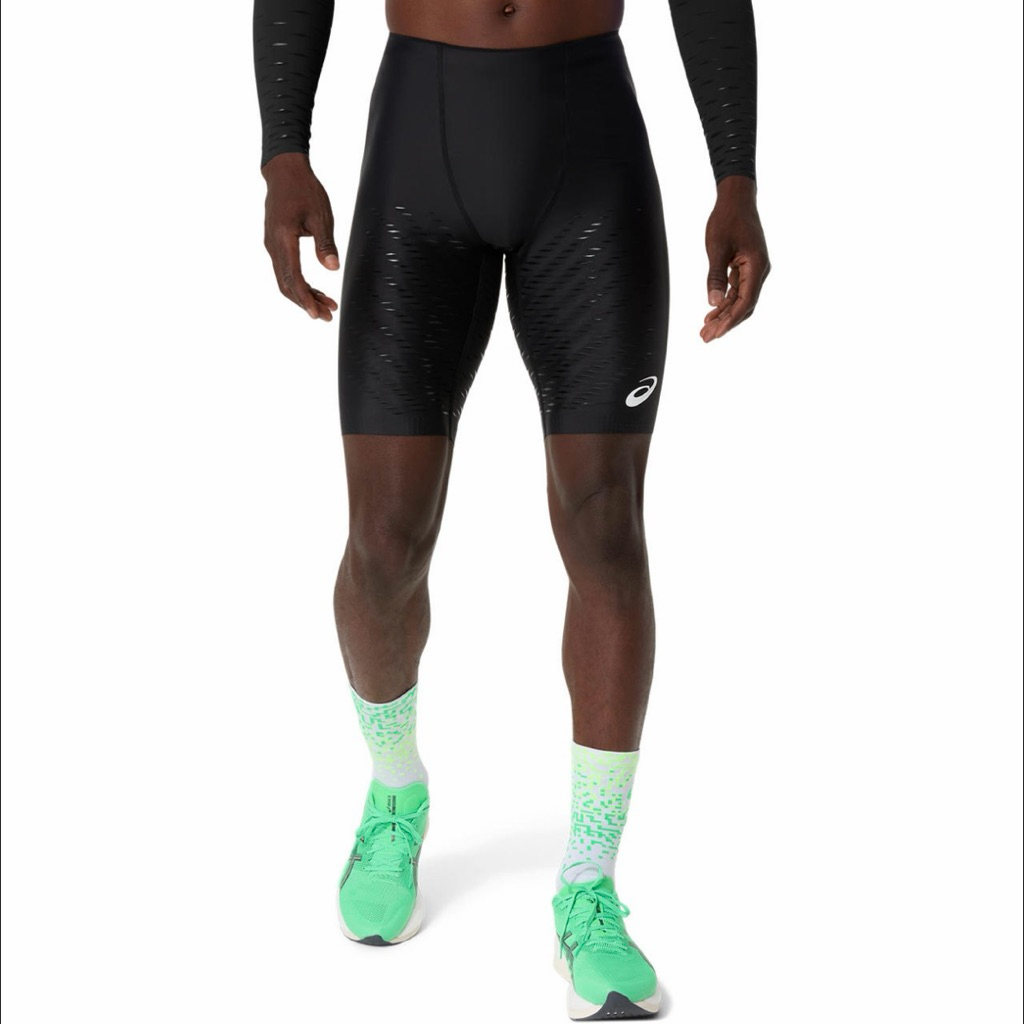 กางเกงวิ่งรัดรูปขาสั้น  Asics Metaspeed Half tight (elite)📌ตัวแข่ง ผ้าลื่น  🔵สี Performance Black