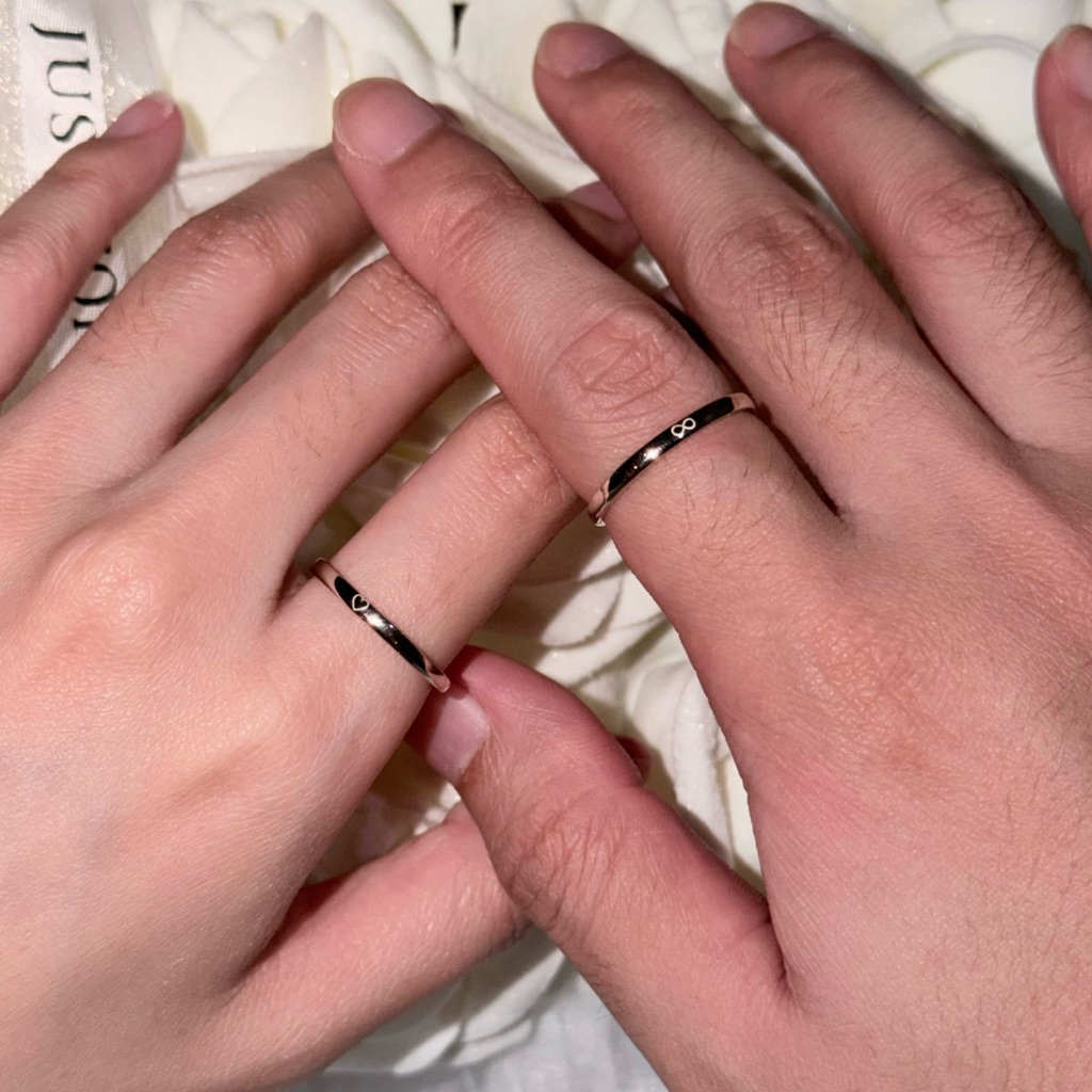 Minimalist Ring สลักฟรี1ตัวอักษร แหวนเงินแท้ 92.5% ราคาเบาที่สุดตอนนี้!! ของขวัญให้แฟน คู่รัก แพ็คเซตของขวัญฟรี