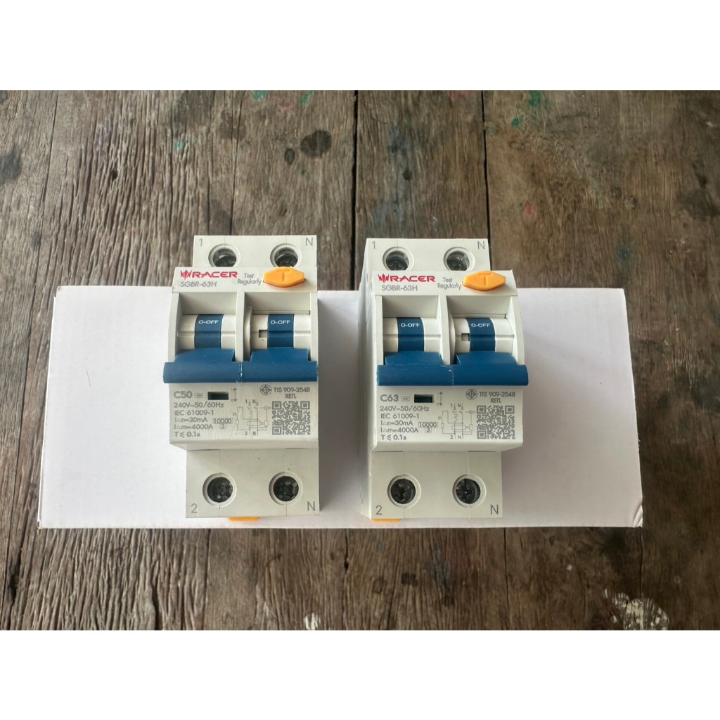RACER เบรกเกอร์ RCBO ตู้คอนซูมเมอร์ ยูนิต รุ่น ดีเฟนเดอร์ (Defender) (50A ,63A)