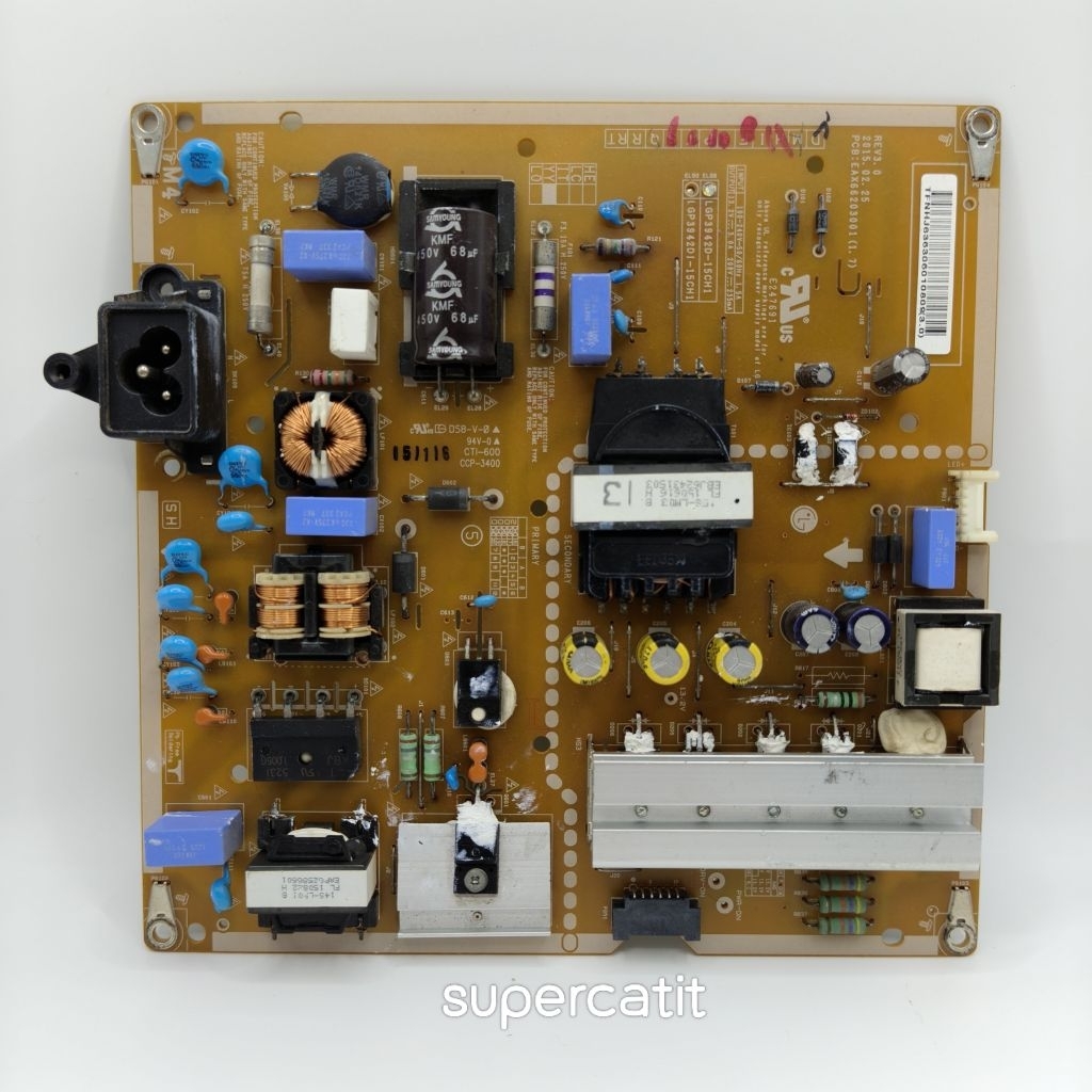 เพาเวอร์ซัพพลาย TV LG รุ่น 42LF550T,42LF560T,42LX330C,42LF650T รหัส EAX66203001 งานถอดแท้