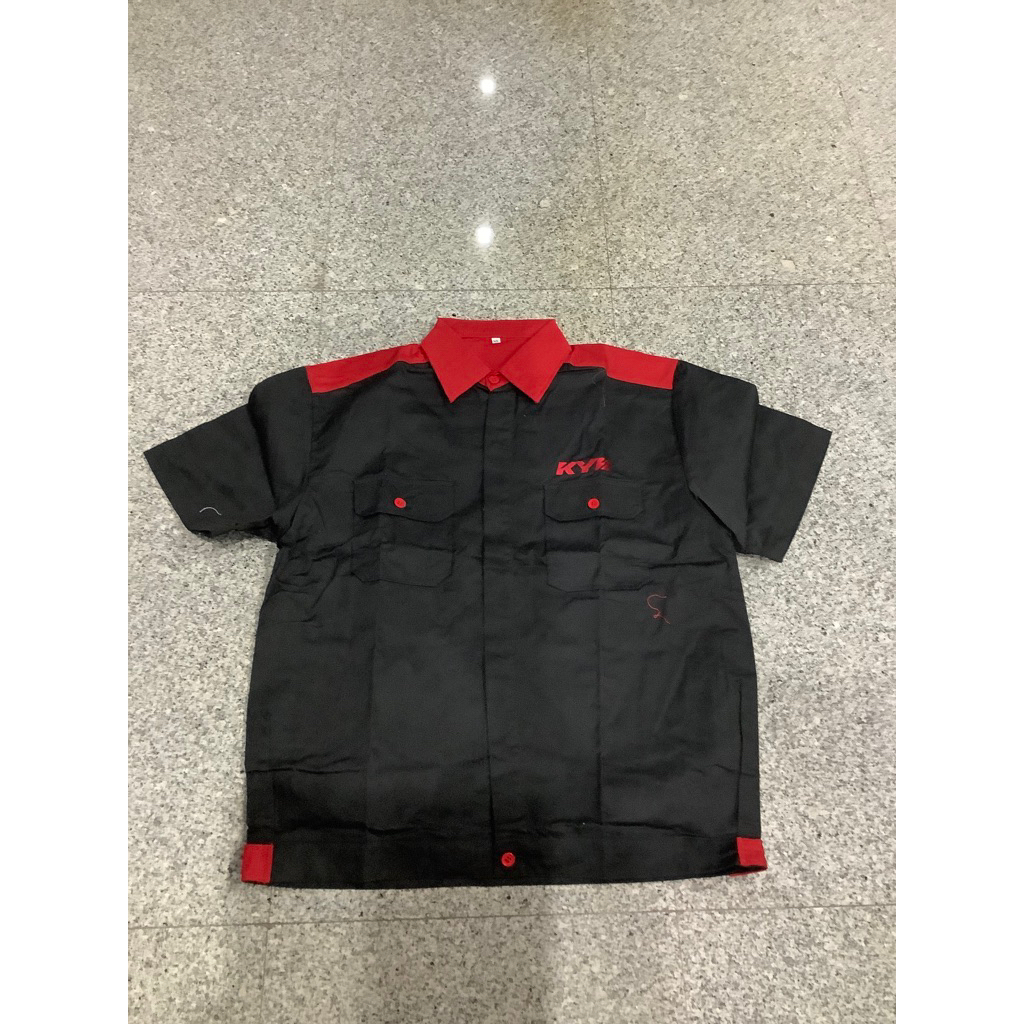 เสื้อช่างสีดำ/แดงKYB ขนาดXL