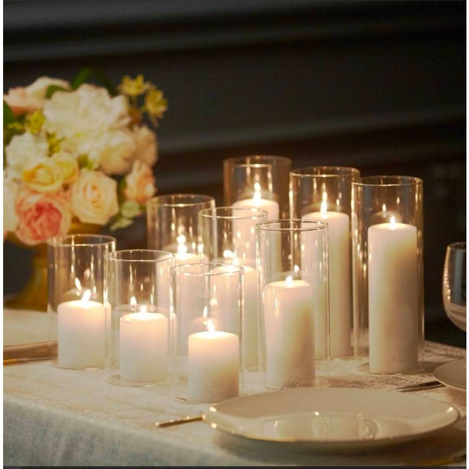 เทียนแท่ง สีขาวงาช้าง ขนาดเส้นผ่านศูนย์กลาง 2 นิ้ว สูง 2/3/4/5/6 นิ้ว