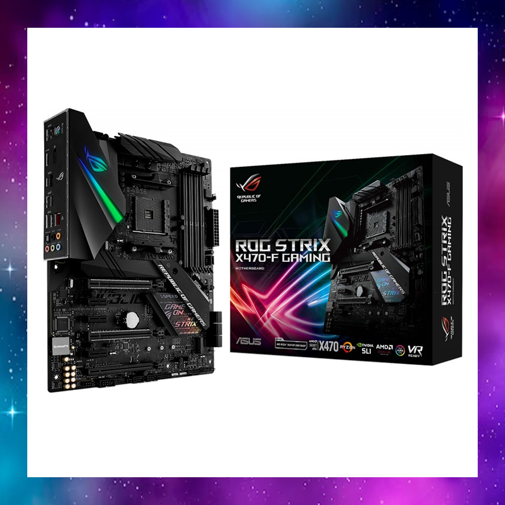 MAINBOARD (เมนบอร์ด) AM4 ASUS ROG STRIX X470-F GAMING RYZEN ใช้งานปกติ