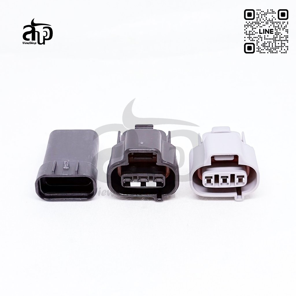 ปลั๊ก Connector 3 PIN ร่องขวา ปลั๊กเซนเซอร์ แคม ข้อเหวี่ยง ความเร็ว DMAX HD037-2.2-11J HD037F-2.2-21