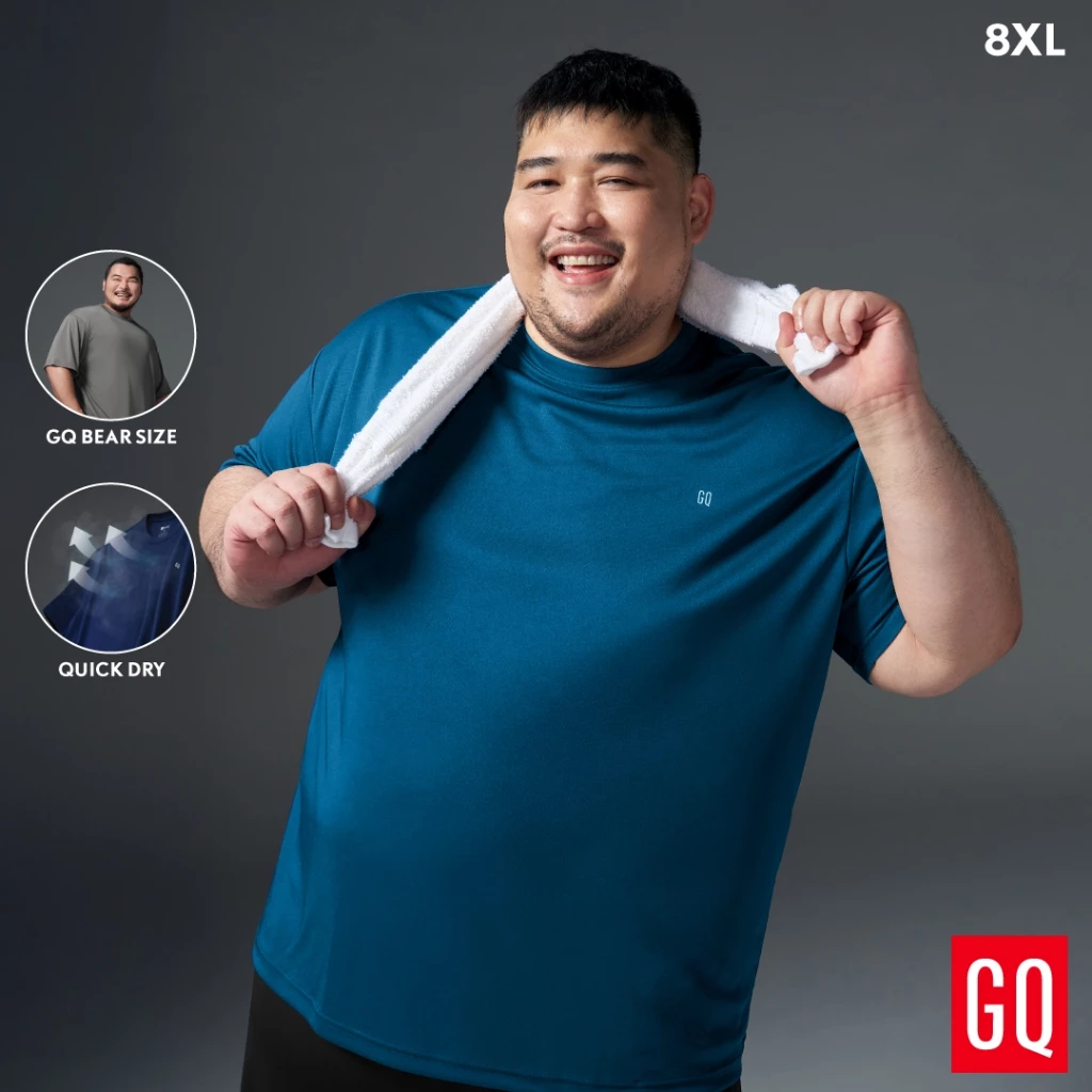 GQ Bear Size Sports T-Shirt เสื้อยืดกีฬาไซซ์ใหญ่ เนื้อผ้าแห้งไว (plus size)