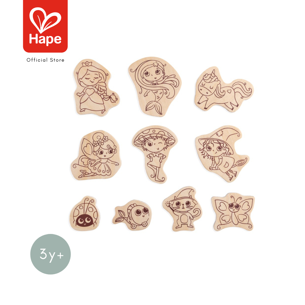 Hape - Magic Friends DIY Magnets        ชุดศิลปะระบายสีแม่เหล็ก ธีมโลกเวทมนต์        3Y+ รูปที่ 4