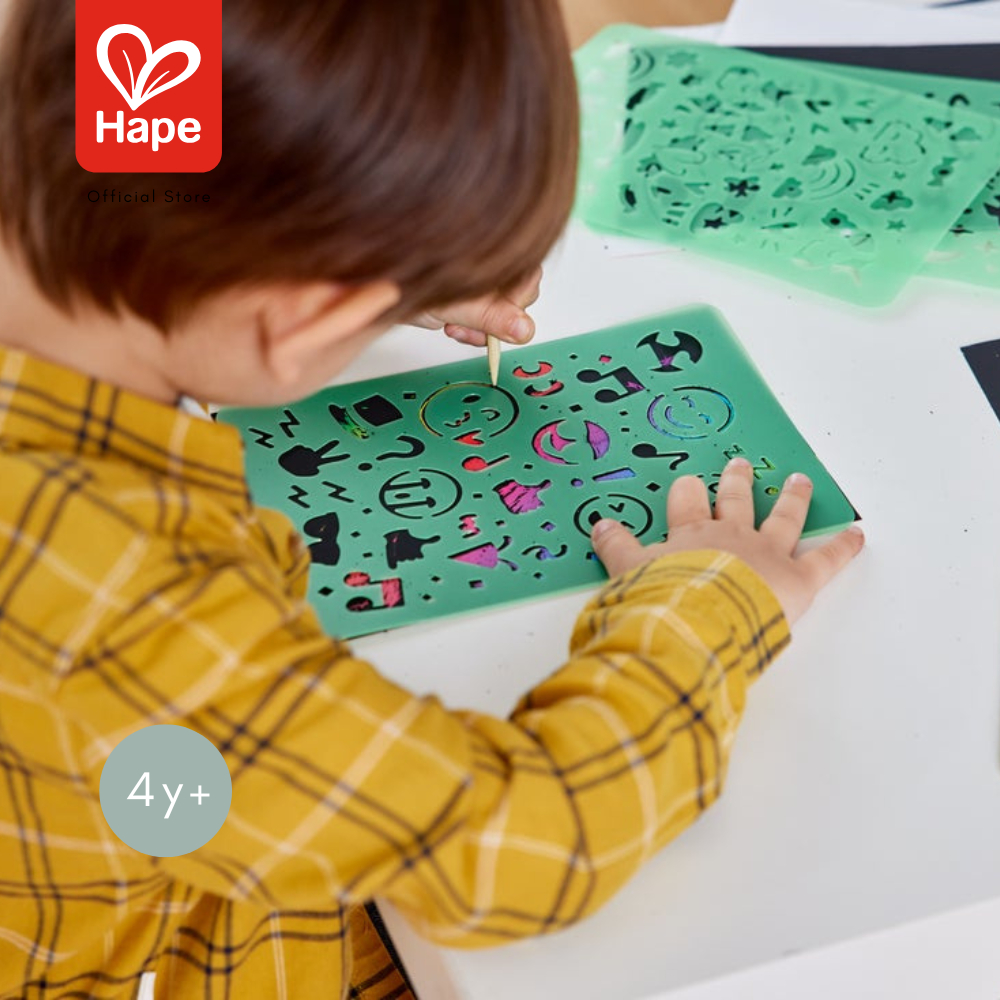 Hape - Oodles of Doodles Scratching        ชุดขูดสี สร้างศิลปะ และภาพพิมพ์ฉลุ        4Y+ รูปที่ 6