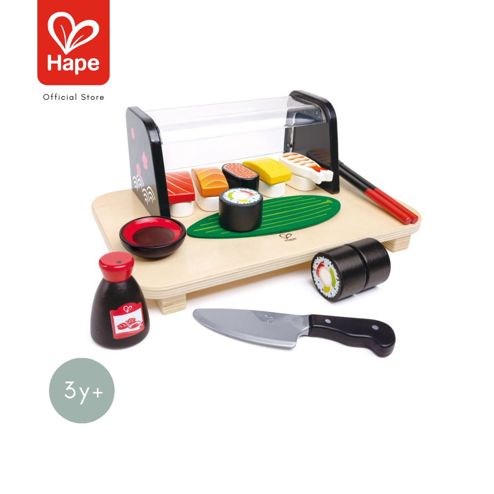 Hape ของเล่นไม้ ของเล่นทำอาหาร เซตซูชิสดใหม่ Sushi Time ของเล่นเสริมพัฒนาการ 3 ปี ขึ้นไป รูปที่ 7