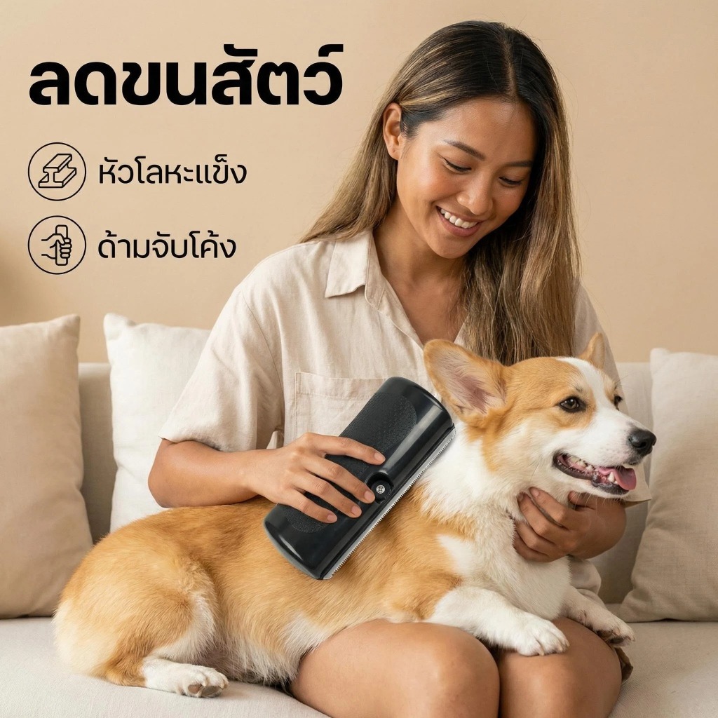 หวีซอยขนสัตว์เลี้ยง แปรงหวีขนสัตว์เลี้ยง แบบมืออาชีพ สําหรับสุนัข แมว หวีปมสแตนเลส