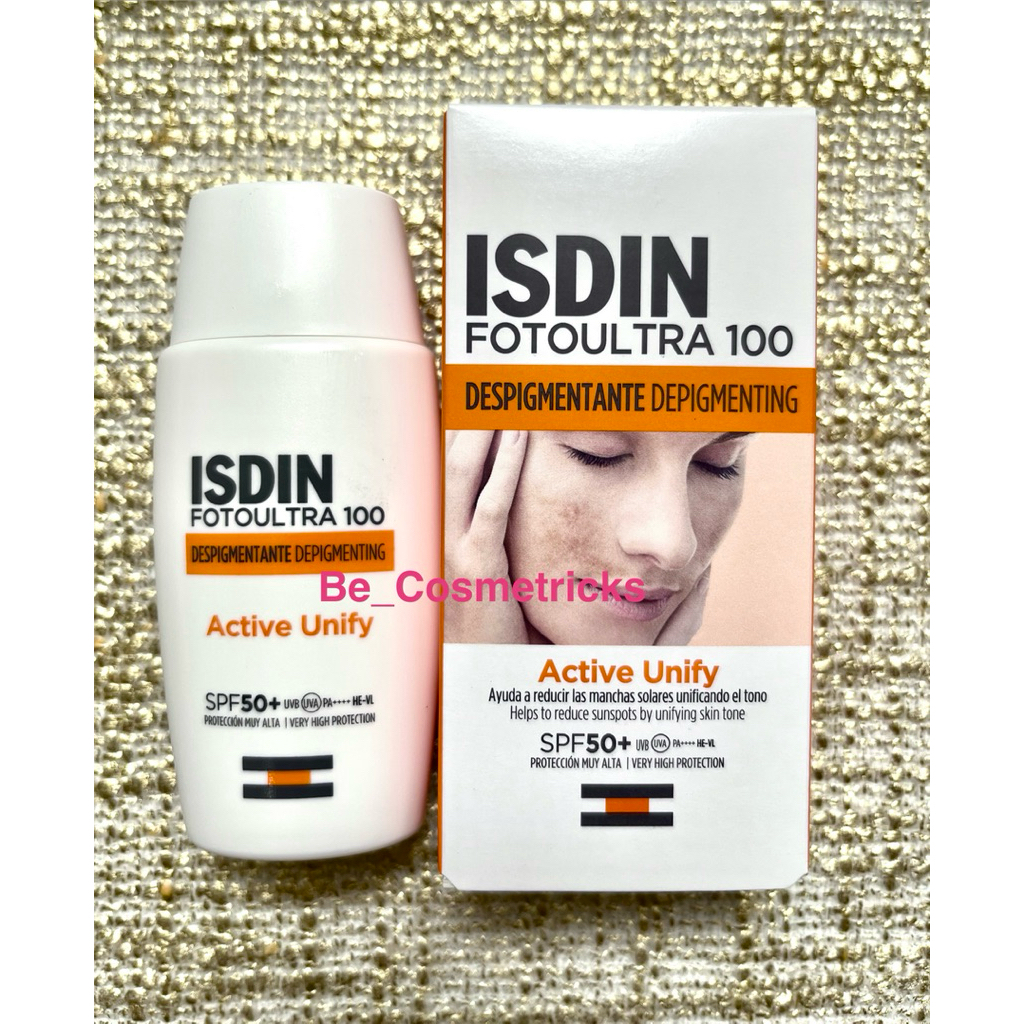 Isdin Isdinceutics FotoUltra 100 Active Unify SPF50+ UVB/UVA PA++++ HE-VL Suncreen ขนาด 50 ml. #ป้ายไทย #Exp.03/2029