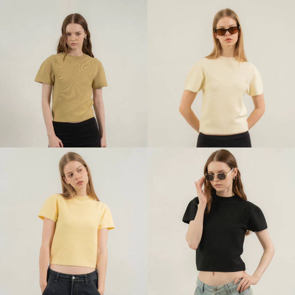 EVERYDAY - Dolly Tee เสื้อยืดผ้านิตติ้งแขนตุ๊กตา
