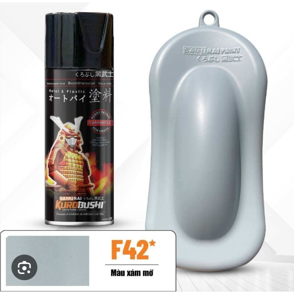 สีสเปรย์ซามูไร SAMURAI F42 สีเทาด้าน Flat Grey