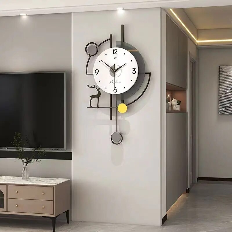 Luxury Nordic Wall Clock for Living Room Fashion Clocks for Wall Decor Clock Wall Modern Home Watch 