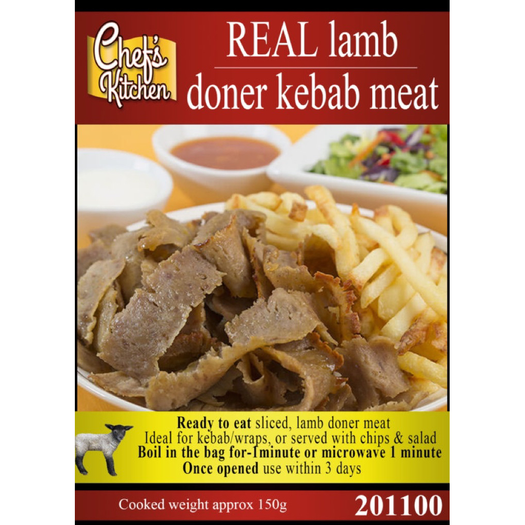 Real Lamb Doner Kebab meat 150g