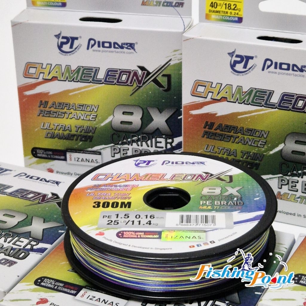 สาย PE PIONEER CHAMELEON X8 150 เมตร และ 300 เมตร