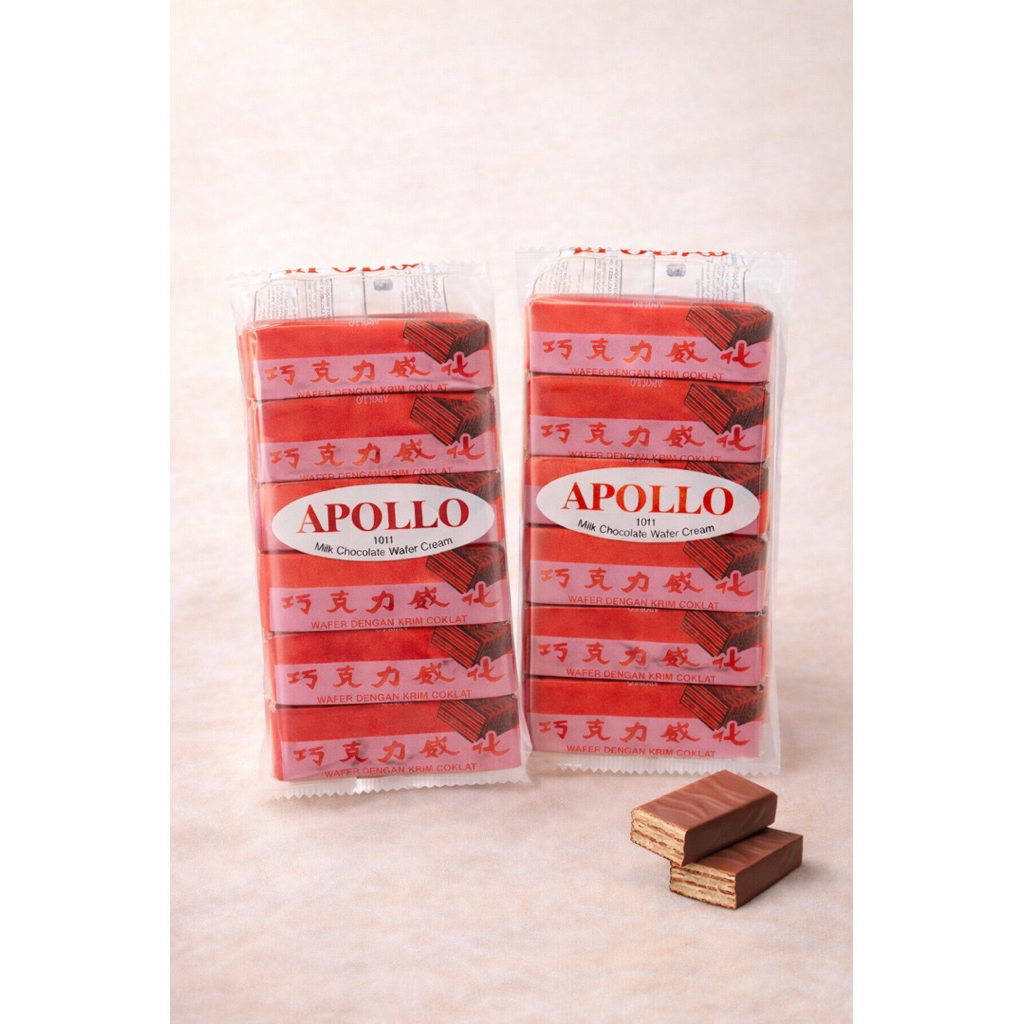 ชอคแดงAPOLLEเวเฟอร์เคลือบชอคโกแลต 1ห่อ 48ชิ้น